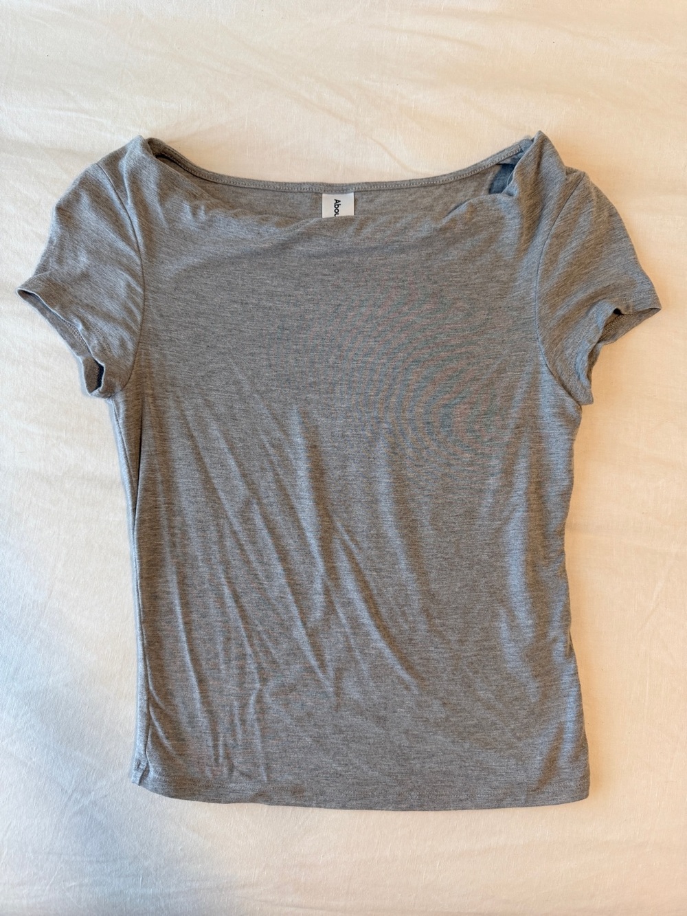Abound Heather Gray Wide Scoop Short Sleeve Tee